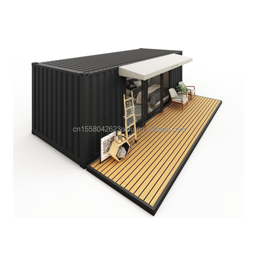 Front Terrace Country Style Container with Aluminum Alloy Windows and Galvanized Steel Bending 180g 20ft Modular Housing