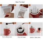 Hanging Ear Nonwoven Coffee Filter Pouches Unbleached 75mmx90mm