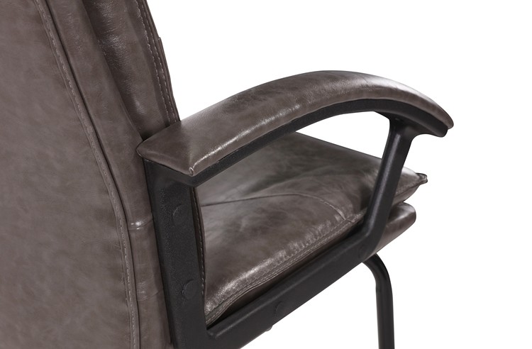 High Back Leather Office Swivel Chairs 3d Base 2.5mm Mechanism BIFMA