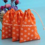 Pink Rope Drawstring Cotton Bag Recycling Multi - Color Choice For Jewelry