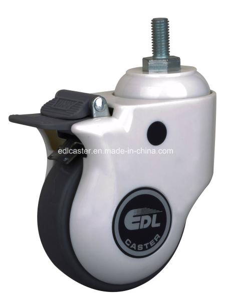 115kg Threaded Brake TPE Medical Caster E5744-57 for Heavy-Duty Medical