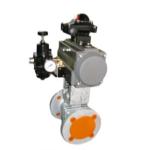 Stainless Steel Flange End Vacuum Ball Valve With Pneumatic Actuator DIN