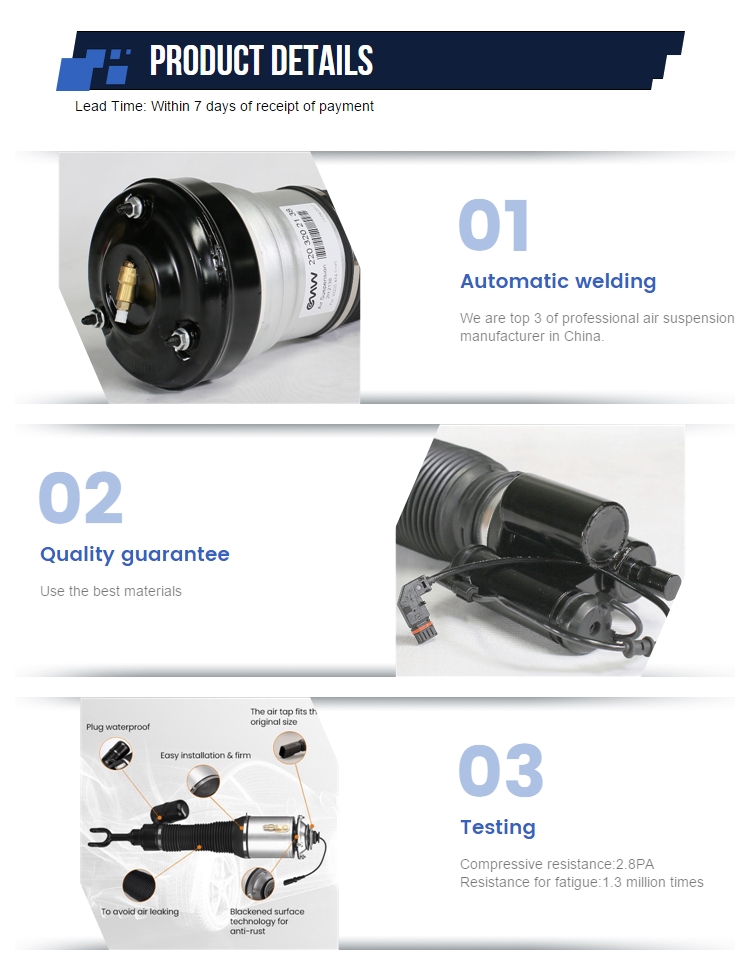 Left Front Auto Shock Kits Discovery 3 LR3 Air Suspension Strut Air Shock Absorbers For Land Rover RNB50250 RNB501580
