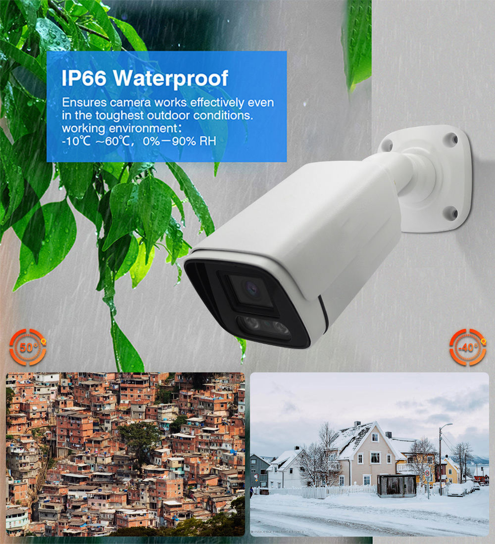 4CH outdoor Face Detection H.265 4K 8MP Wired POE IP Network Security cctv camera surveillance systems