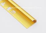 Shiny Polished Gold Curved Bathroom Tile Edge Trim 10mm Height