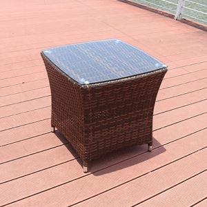 Quality Courtyard Rattan Tea Table Combination Furniture Wicker Tea Table Brown wholesale