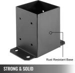 Wood Fence Post Anchor Base Deck Porch Railing Support Trim Coated Steel Post