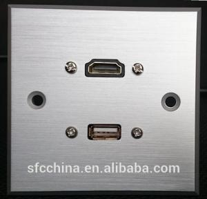 Quality HDMI &amp; USB aluminum alloy wall plate wholesale