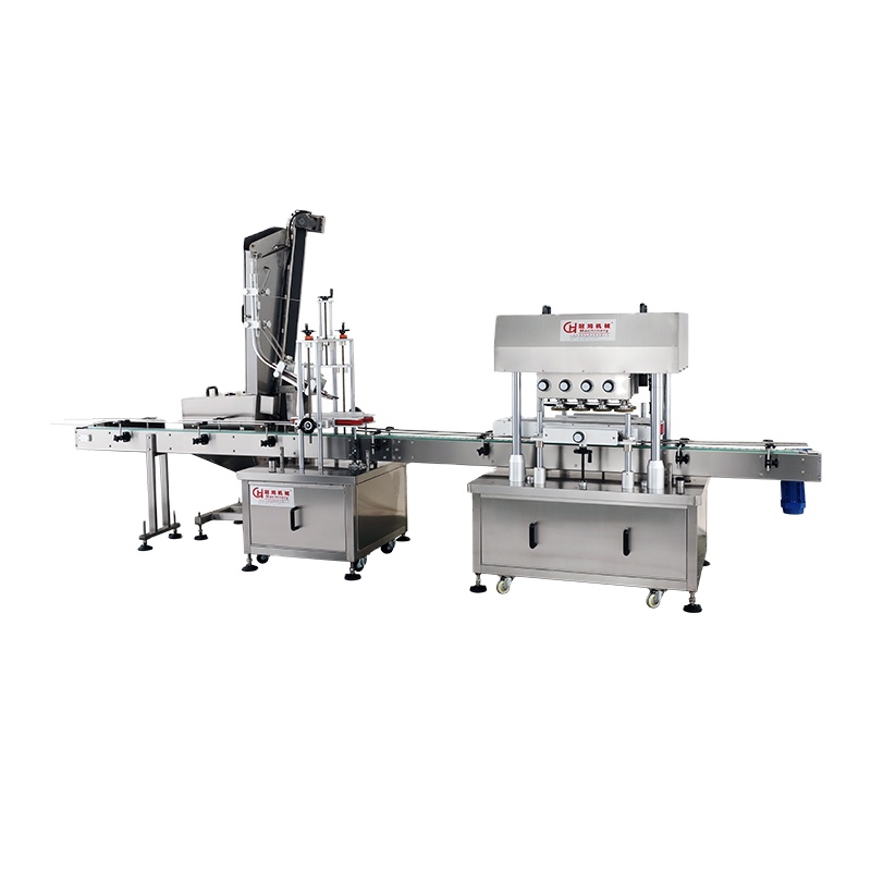 Food Lid Automatic Linear Capping Machine for Bottles 50-300mm Advanced Technology