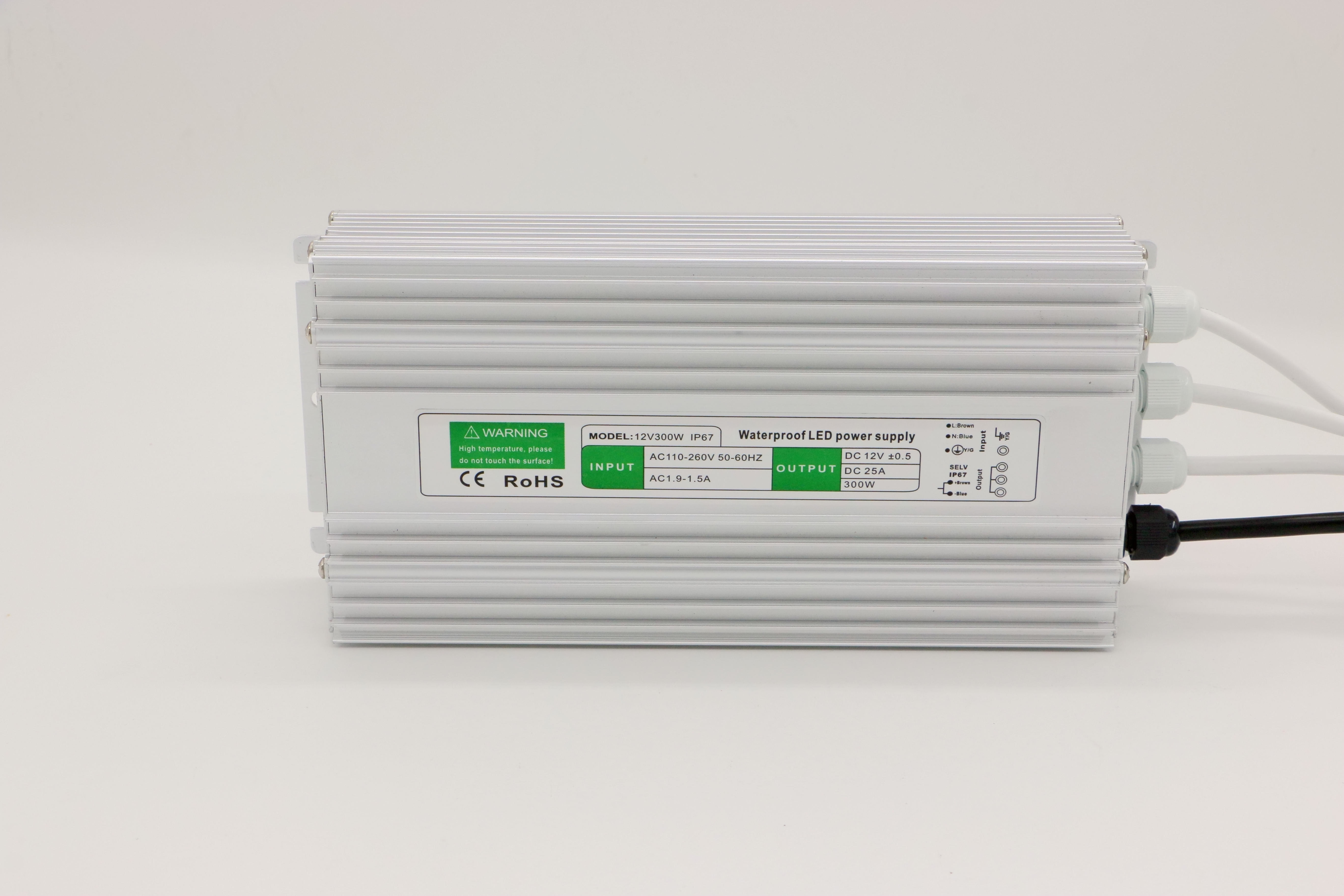 water proof smps 12V25A300W single output SMPS with CE DC12V300W full watt Iron Case for LED Lighting Factory Outlet