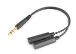 Flexible Y Splitter Audio Visual Cables For Headphone Microphone Speaker