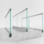 Balcony And Stairs Architectural Aluminium Profiles Aluminium Glass Railing