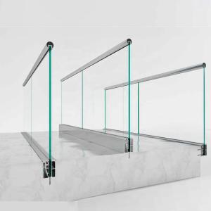 Frameless U Channel Glass Balustrade Profile Aluminum Base Shoe Glass Railing