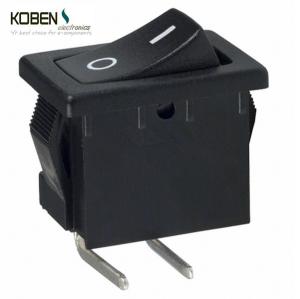 Quality Black Rocker Switch Parts 2 Pins R1966ABLKBLKFR E- Switch SPST 15A 125V wholesale