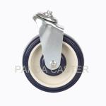 5 Inch Shopping Cart Casters PU Castor Wheels 125mm For Trolley