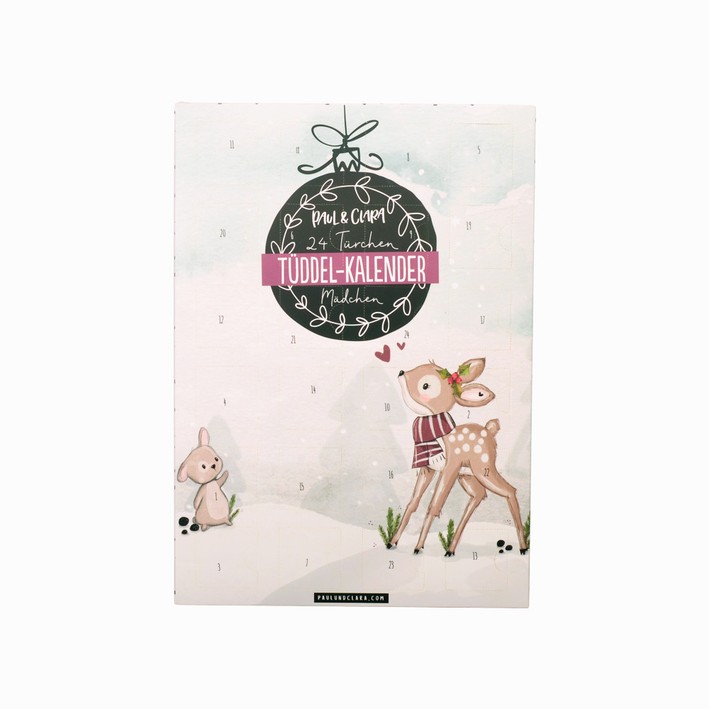Coated Paper Chocolate Packaging Boxes Advent Calendar 24 Day With Plastic Inset