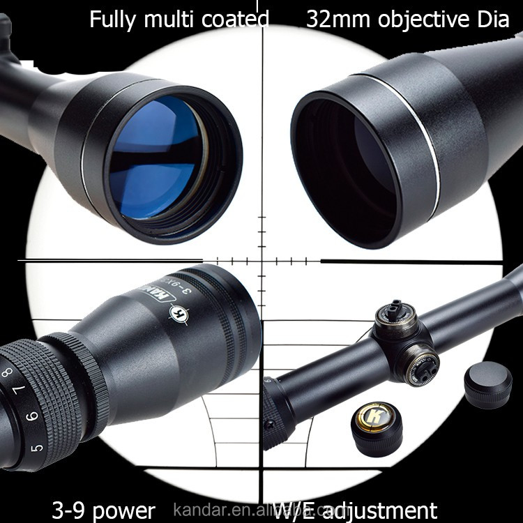Long Range Hunting Essential KANDAR 3-9X32 Fogproof Scope with 3.56-10.67mm Exit Pupil