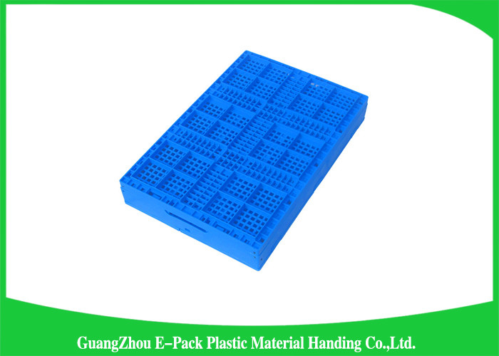 Durable Mesh Ventilated Folding Plastic Crates Portable Stackable 600 * 400 * 400mm