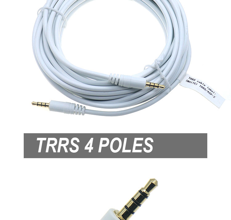 3.5mm Male to Male Female Stereo AUX 3 Poles TRS 4 Poles TRRS Mono Jack Microphone Patch Audio Extension Cable