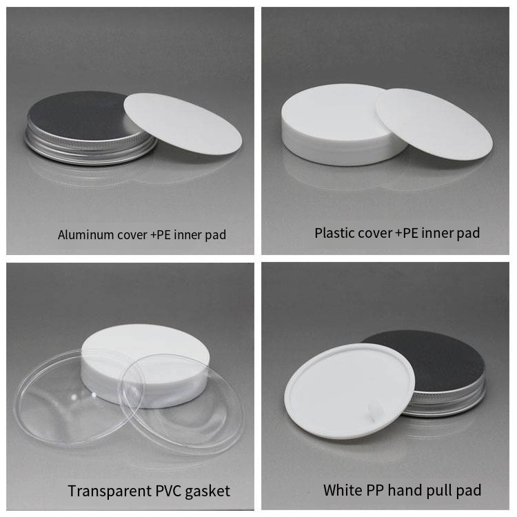 Cylinder PETG Green Plastic Jar Skin Care Packaging With Screw Top Lid