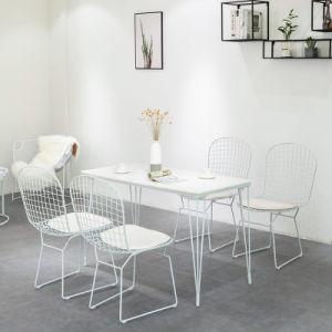 Quality Optional Cushion Color White Outdoor Leisure Table And Chair Set For Milk Tea Shop wholesale