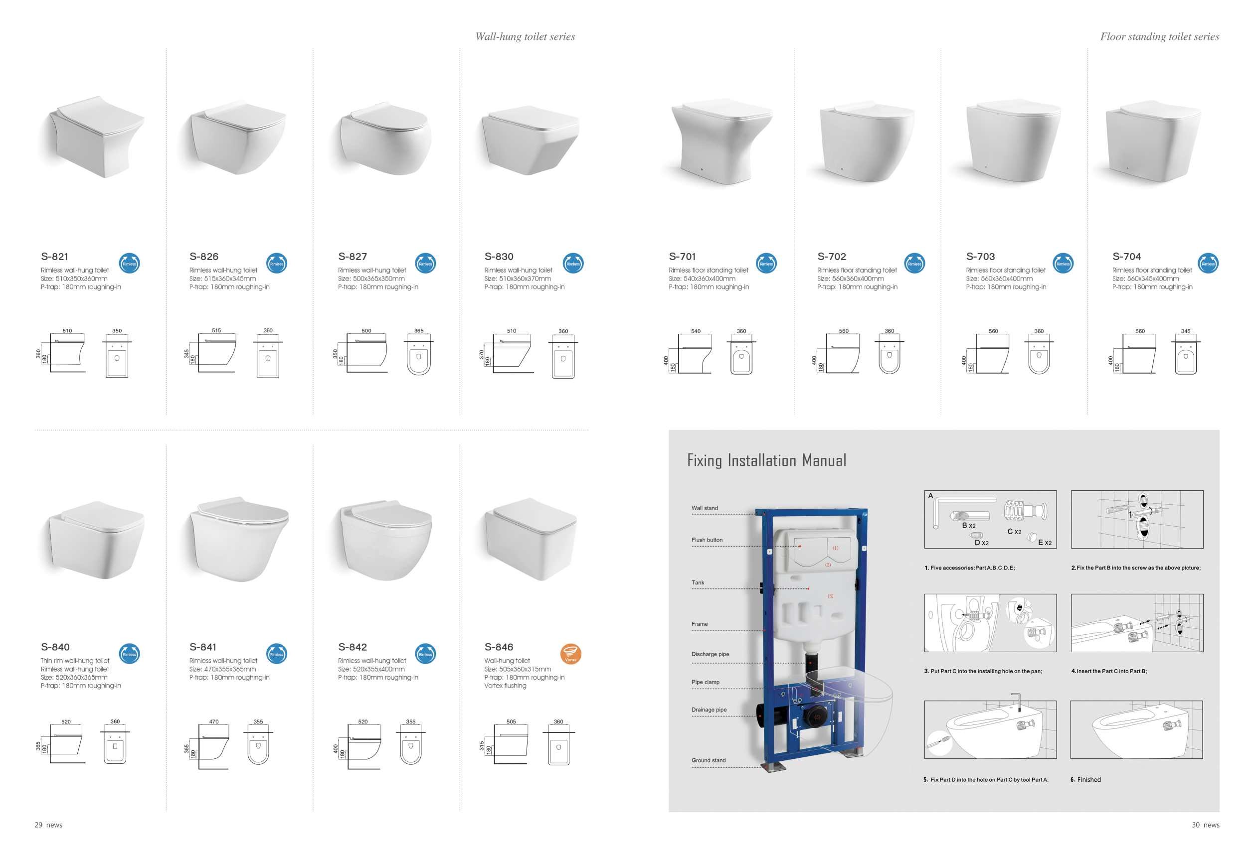 Modern Square Floor Standing Toilet Soft Close Seat Included White Color