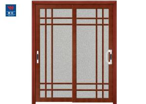 Quality Commercial Building Fireproof Kitchen 60min Sliding Wooden Glass Doors wholesale