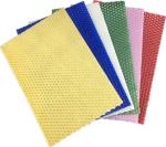 USP 6pcs Ivory Yellow Blue Beeswax Foundation Sheets For Candle Making 20x13.5cm