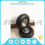 Staright Valve Pneumatic Rubber Wheels , Pneumatic Caster Wheels 3.50-6 Steel