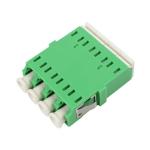 Green Singlemode LC Quad Adapter Customized Mounting Without Flange