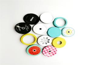 Quality Various Style Plastic Bottle Lids Mason Jar Metal Lids Non Spill Smooth Surface wholesale