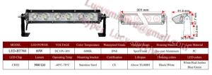 Quality 60W Led work lights truck driving lamps/Spot/LED arbeidslys foco faenero Faros, off-road light LED-BT760 wholesale