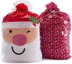 Recyclable Colorful Plastic Gift Wrap Bags , Jumbo Christmas Gift Bag