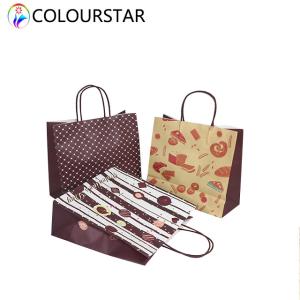 Quality Recycled 80gsm CMYK Eco Paper Packaging Bag FSC With Handle wholesale