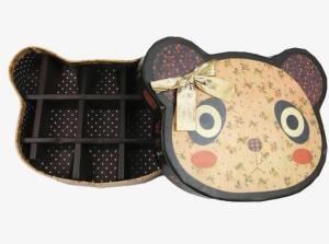 Quality 9 Grids Rigid Chocolate Box Cartoon Panda Shape Water Resistant wholesale