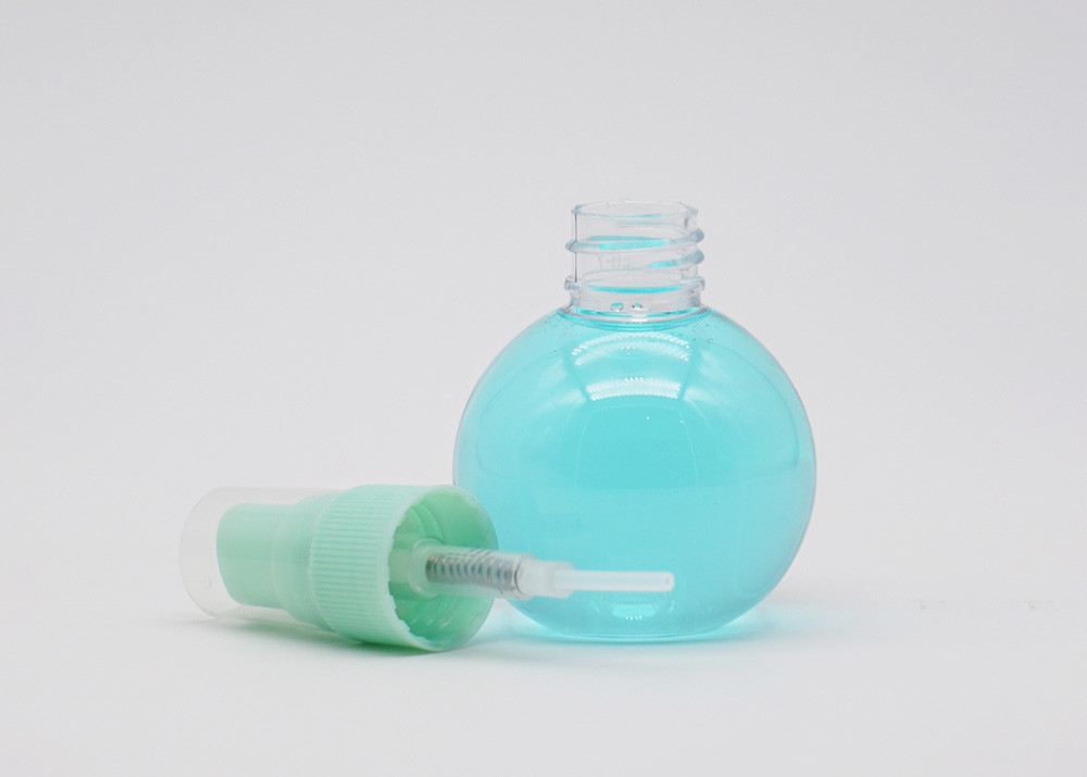 Ball Shape Fine Mist Spray Bottle 30ml Empty Crystal Green Color