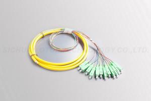Quality 12 Colorful Fiber Optic Pigtail Connector SC APC / UPC ROHS Certification wholesale