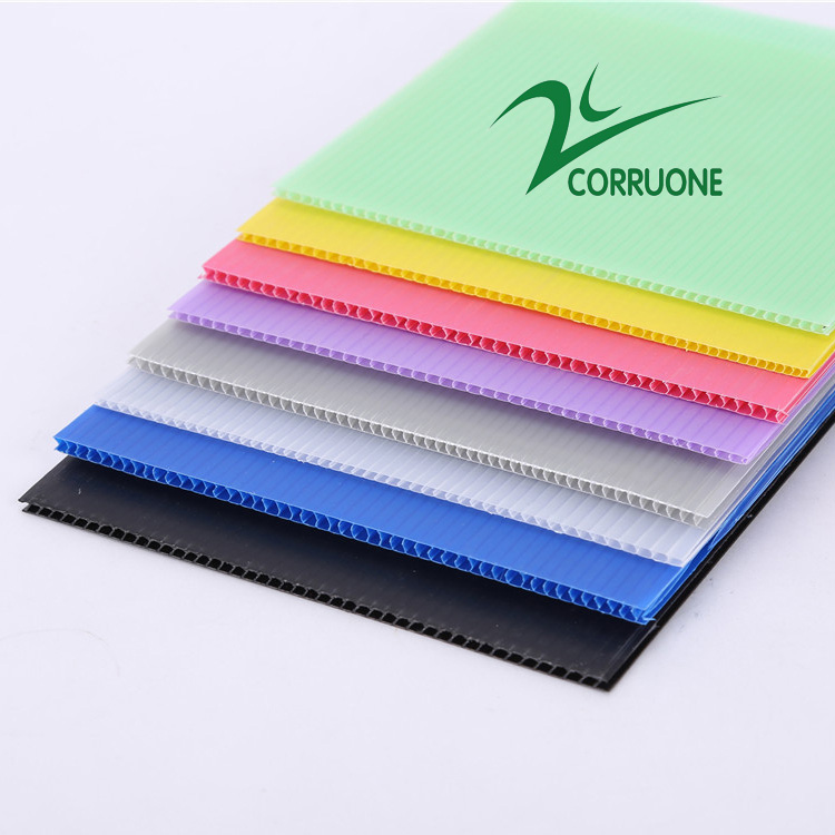 3mm 4mm Recycled Corrugated Plastic Sheets PE PP Hollow Board
