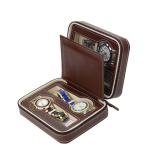 Luxury Watch Storage Case Zipper Closing , Watch Display Case Jewelry Decoration