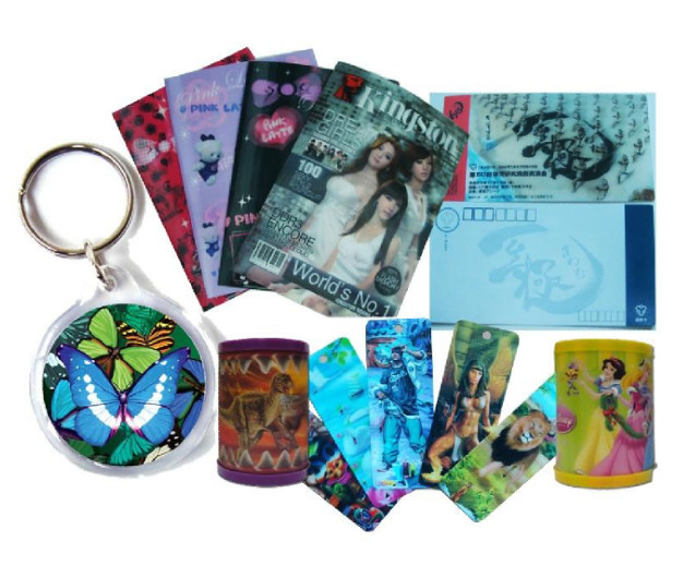PLASTIC LENTICULAR lenticular flip zoom animated morph changing motion design 3d hang tag card for garment shoes bag