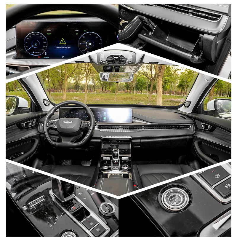 1.5T PHEV Plug In Hybrid Mid Size SUV Chery Tiggo 8 Plus Kunpeng E+