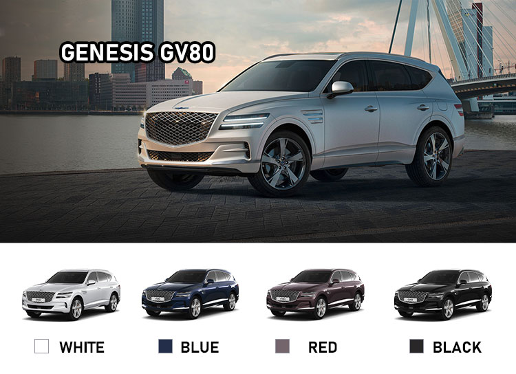 Hunday Hyun-dai Genesis GV80 Electric Car NEDC 625km LED Sedan Leather Customized Turbo Dark ACC Made Energy Vehicle