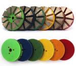 Round Concrete Diamond Floor Pads , Metal Polishing Pad For Marble Floor
