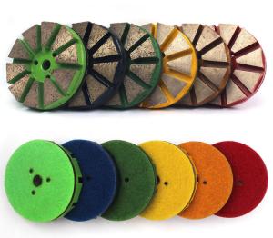 Quality Round Concrete Diamond Floor Pads , Metal Polishing Pad For Marble Floor wholesale