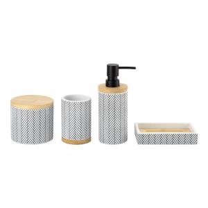Quality White Polyresin Bathroom Products With Black Arrow Wood Part Household New Products wholesale