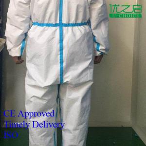Quality 160cm Disposable Protective Coverall Particles / Liquids Protection CE Listed wholesale