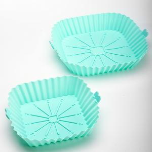 Quality Air Fryer Silicone Pot Food Grade Safety Air Fryer Oven Accessories Square Easy To Clean Air Fryer Silicone Liner wholesale