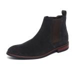 Anti Skid Breathable Navy Mens Leather Casual Boots