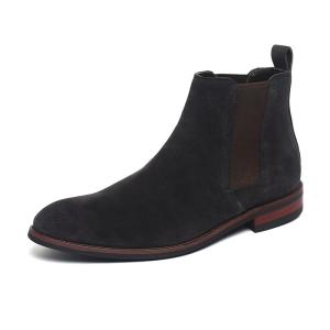 Quality Anti Skid Breathable Navy Mens Leather Casual Boots wholesale