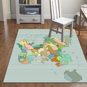 Quality Best price factory direct sale Map pattern living room carpet area rug for office wholesale